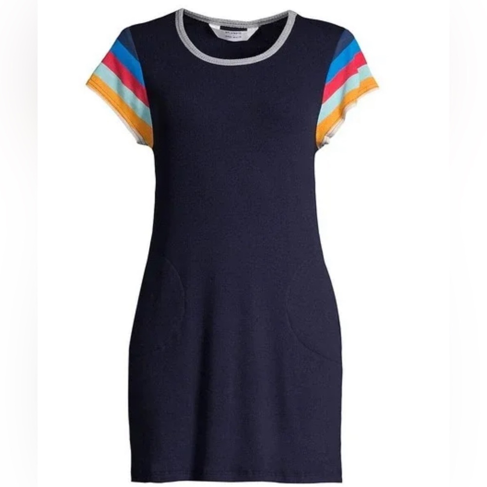 D147 Splendid X Gray Malin Size XS Lifeguard Ribbed T-Shirt Dress